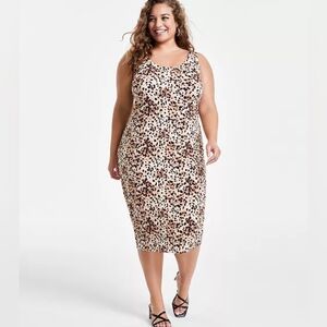 NWT Leopard-Print Bodycon Midi Dress 1X Or 2X Firm Price